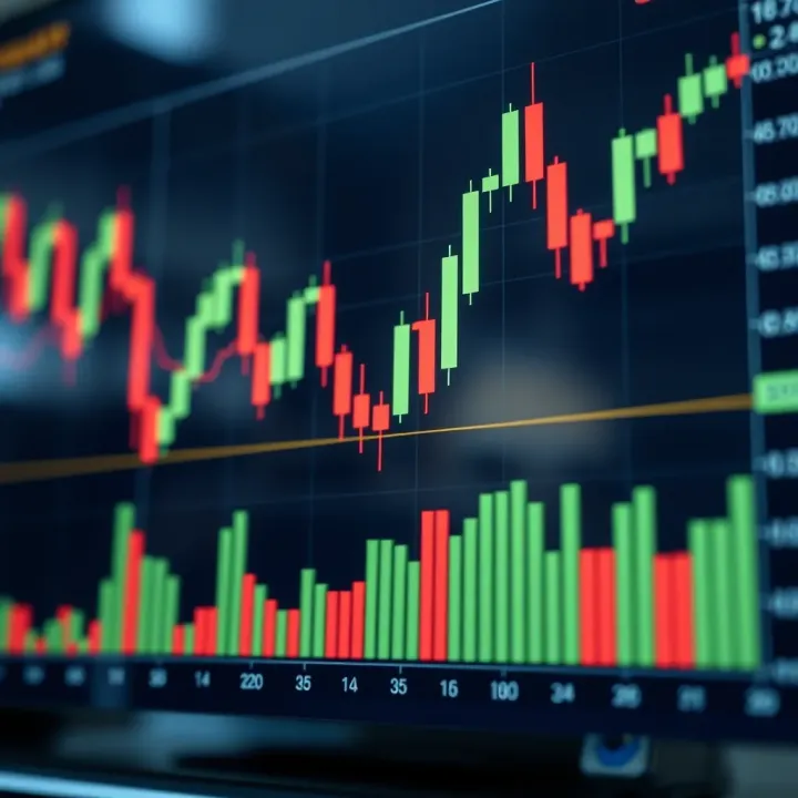 Bearish reversal candlestick pattern chart showing downward trend signals on price movements