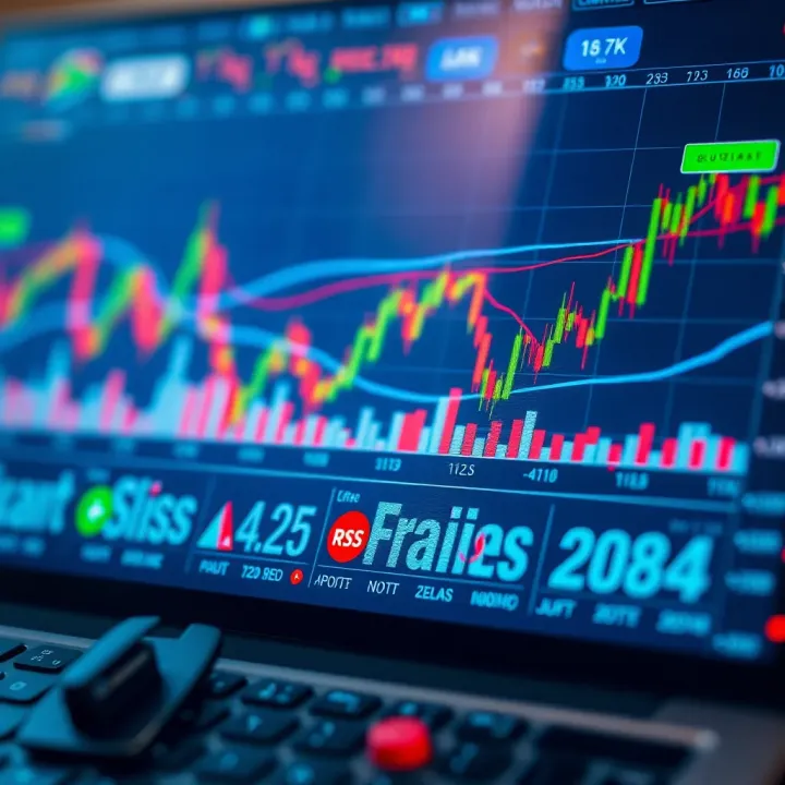 Graphical representation of forex trading charts and currency pairs relevant to South African market