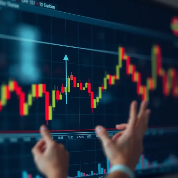Chart showing moving average lines indicating trend direction for swing trading
