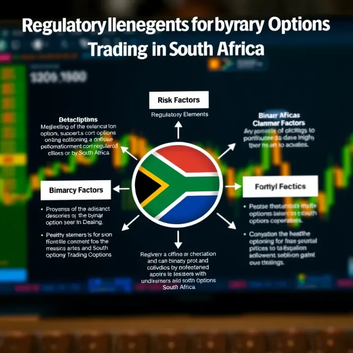 Regulatory and Risk Considerations for Binary Options Trading in South Africa Graphic showing key regulatory elements and risk factors for binary options trading in South Africa