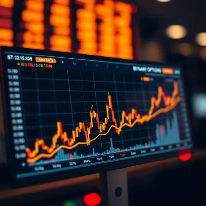Overview of Binary Options Trading Trends Graph showing binary options trading trends during a specific period