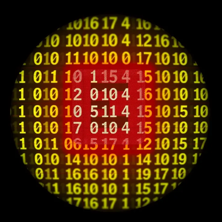 Diagram showing binary digits representing the decimal value three
