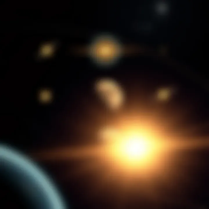 Varieties and Characteristics of Binary Star Systems Visualization of different binary star types showcasing varied stellar interactions and separations
