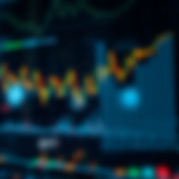 Graph showing binary trading market trends in South Africa with financial symbols