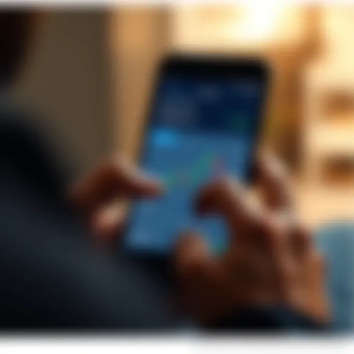 User interacting with a secure cryptocurrency trading application on a smartphone displaying South African Rand values