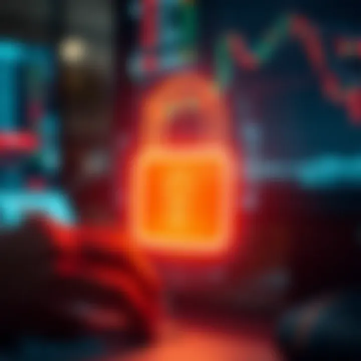 Ensuring Security and Safety in Forex Trading Platforms Secure online transaction with digital padlock symbolizing safety in forex trading