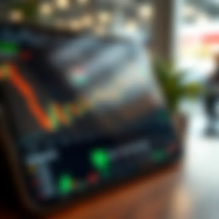 Screenshot of a popular trading app interface showing stock charts and investment options for South African users