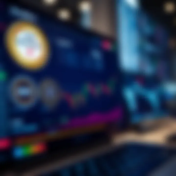 Key Forex Broker Attributes for South African Traders A digital interface showing forex broker features including regulation badges, cost charts, and market tools tailored for South African traders