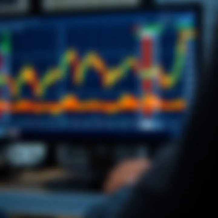 A detailed overview of forex trading charts and currency pairs on a computer screen highlighting market trends