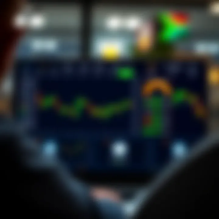 Illustration of a secure online trading platform interface with multiple account options and regulatory compliance icons