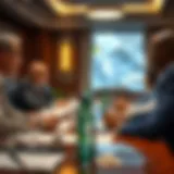 Government and organizational representatives coordinating disaster response plans at a conference table