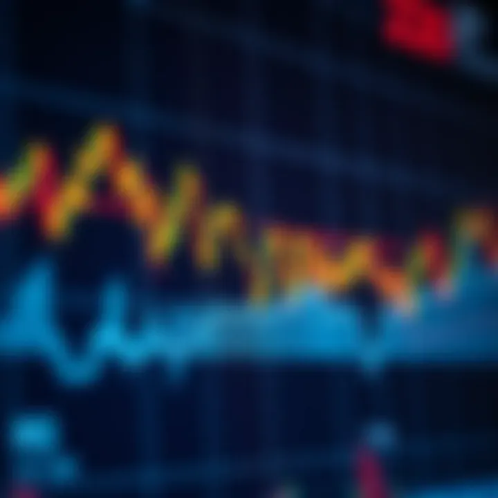 Graph showing currency pairs with upward and downward trends indicating forex market movements