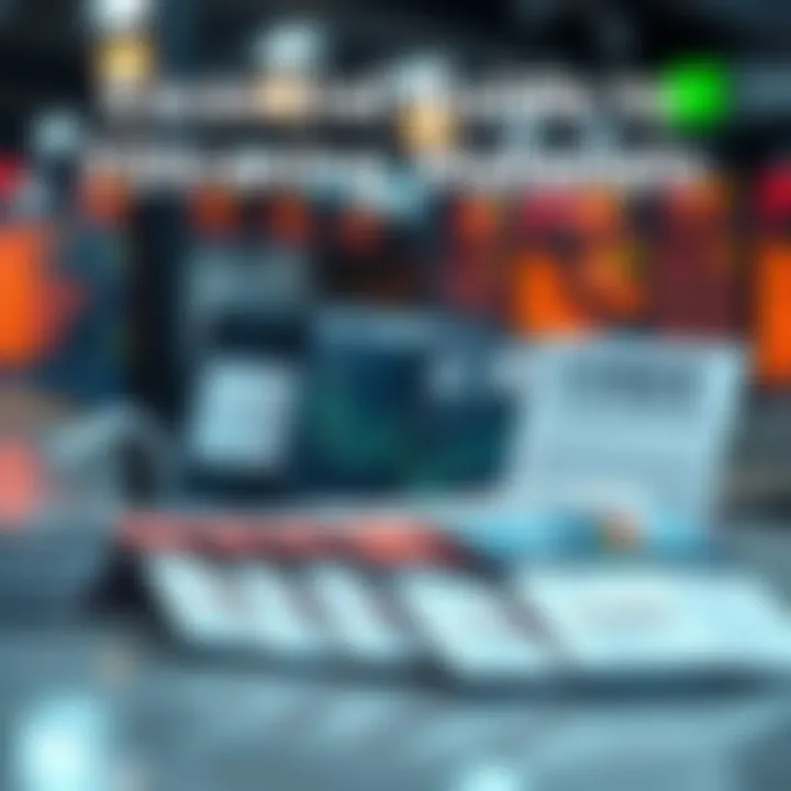 Diagram showing selection of digital training materials for forex education