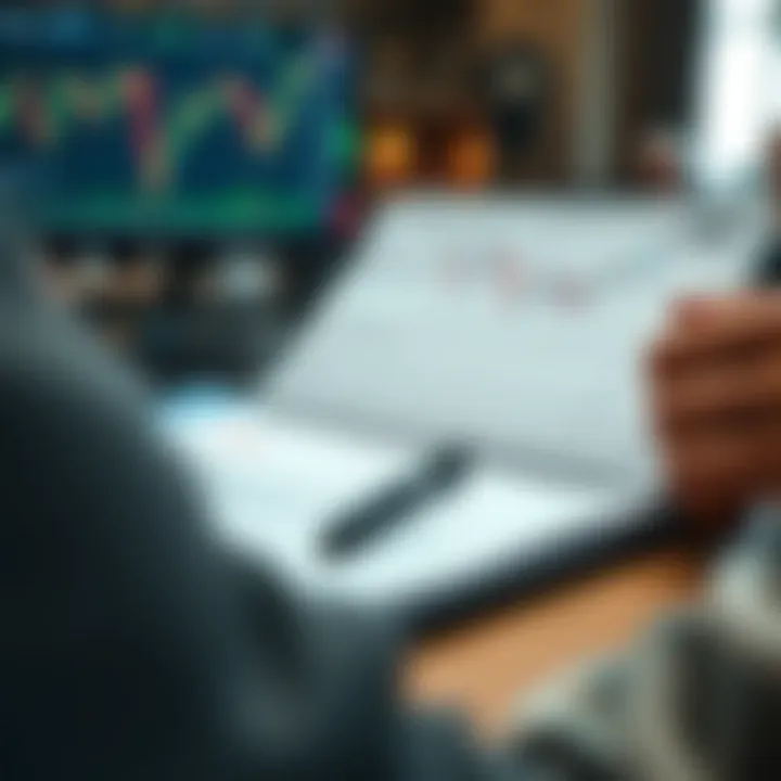 Close-up of trading charts and notes taken during a forex seminar highlighting key concepts
