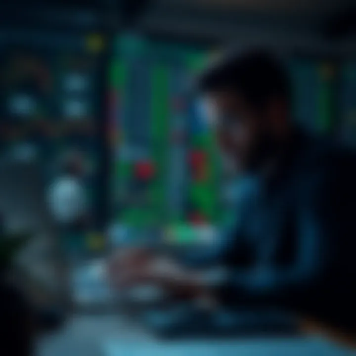 South African trader reviewing forex trading platforms on a laptop