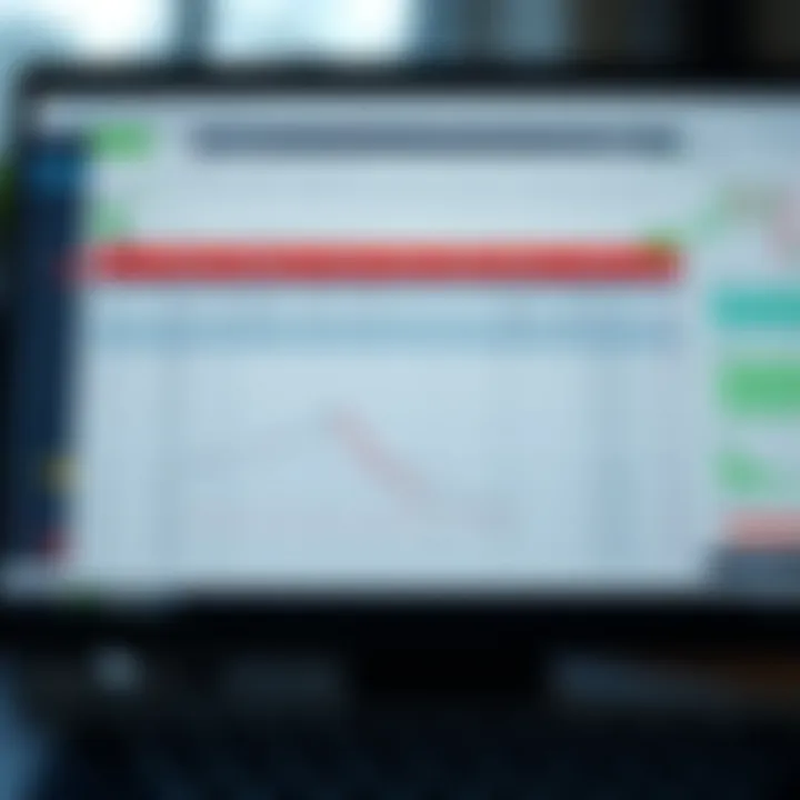 Detailed Forex Trading Plan Template in PDF Format Close-up of a detailed forex trading plan template in PDF format displayed on a digital screen