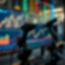Automated forex trading system analyzing market data on a digital interface