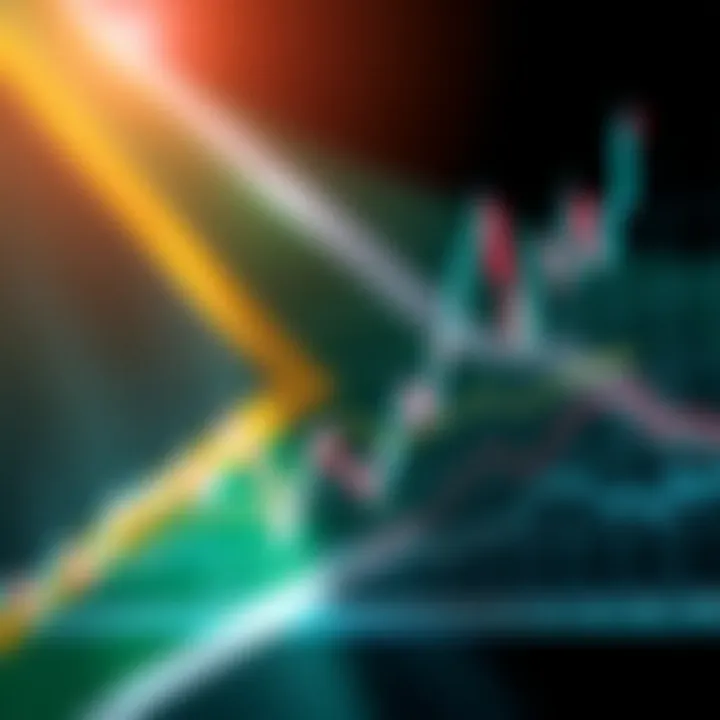Graph showing currency exchange trends with South African flag background