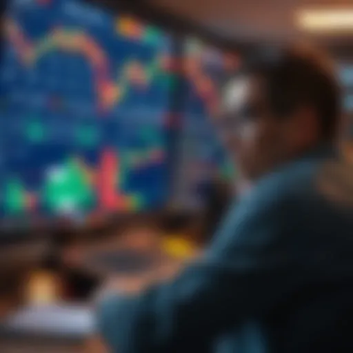 Analyzing the FX Daily Economic Calendar for Market Insights Forex trader analyzing a daily economic calendar with currency charts in the background