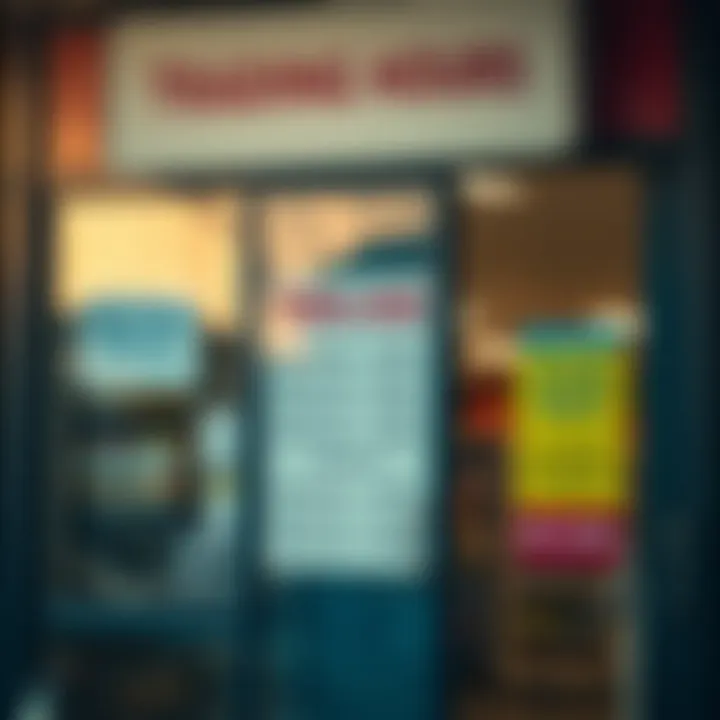 Exterior of a general store in Port Elizabeth with clear opening hours displayed on the door