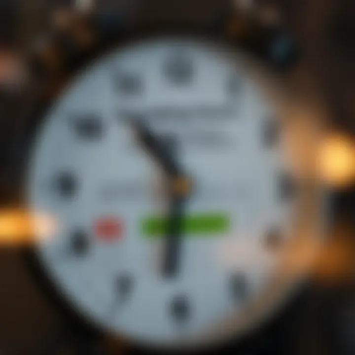 Operating Hours, Public Holiday Adjustments, and Online Service Options Clock showing operating hours with a calendar highlighting public holidays and online service symbols