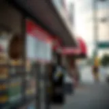Liquor store exterior with visible trading hours sign during lockdown