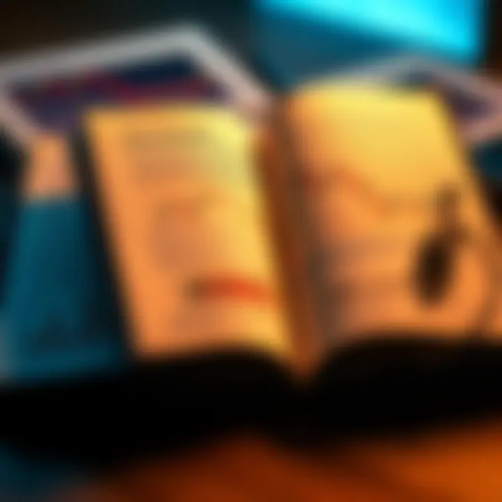 Open book with forex trading charts and graphs on pages illustrating key concepts