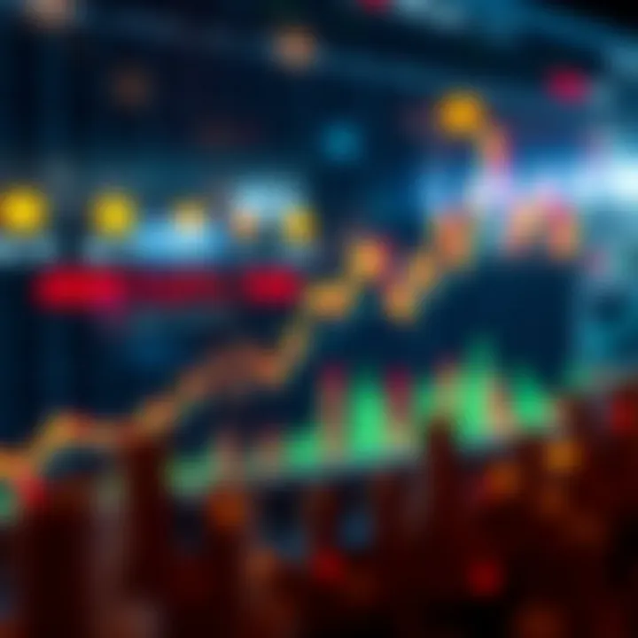 Graph showing upward and downward trends illustrating forex trading strategies and market analysis