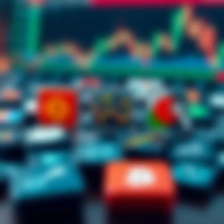 Collection of icons representing trusted forex signal providers and market analysis tools