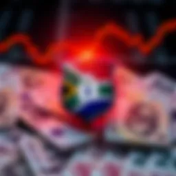 Conceptual graphic depicting secure financial protection shield over South African currency symbols