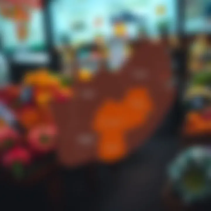 Map of South Africa highlighting regional differences in market opening and closing times