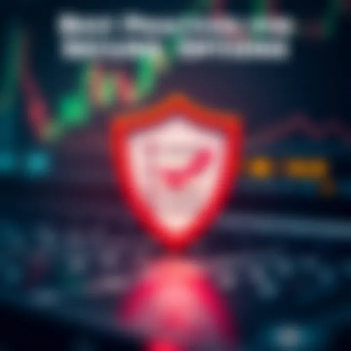 Best Practices for Secure Binary Options Trading Illustration of safe trading practices with a checklist and a shield symbolizing protection