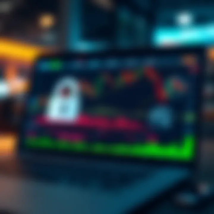 Choosing Reliable Platforms for Binary Trading in South Africa Illustration of digital trading platform interface with secure transaction features