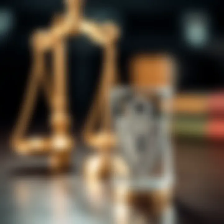 Illustration of legal scales and secure trading platform icons for South African market