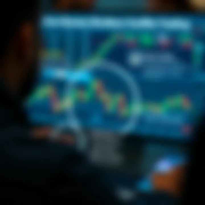 Diagram illustrating the operation of binary brokers with charts and trading interface