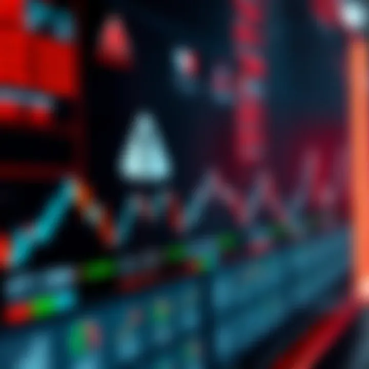 Deceptive Binary Trading Platform Interfaces Digital representation of deceptive binary trading platform interface with warning symbols