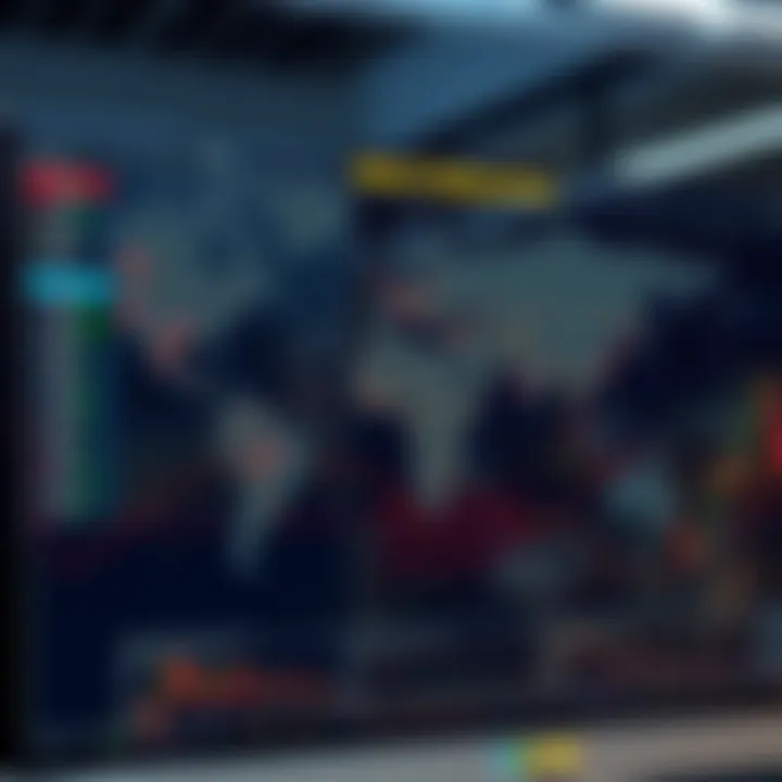 World map highlighting major Forex trading sessions across global financial hubs