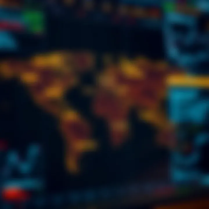 World map highlighting major forex trading centers relevant to South African traders