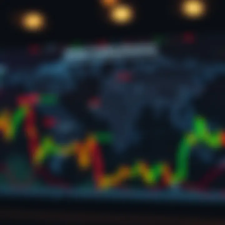 World map highlighting major forex trading centers with their local trading hours