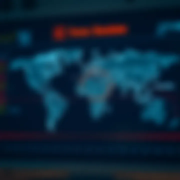 World map highlighting major forex trading sessions aligned with South African time zones