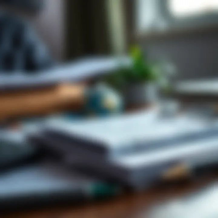 Illustration of tax documents and record-keeping essentials for forex traders