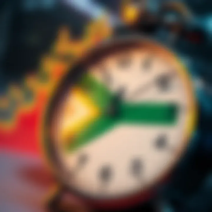 Clock showing optimal forex trading hours aligned with South African time zone