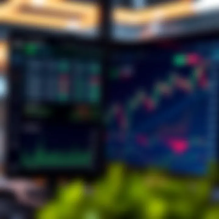 Graphical interface of a binary trading demo account showing various trading options and analytics