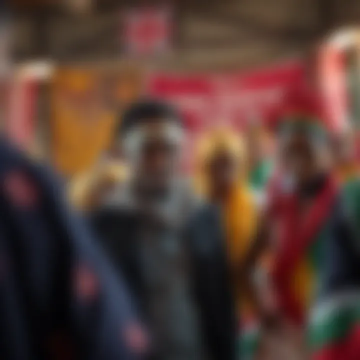 Community gathering symbolizing inclusion and support for gender non-binary individuals within a vibrant South African cultural setting