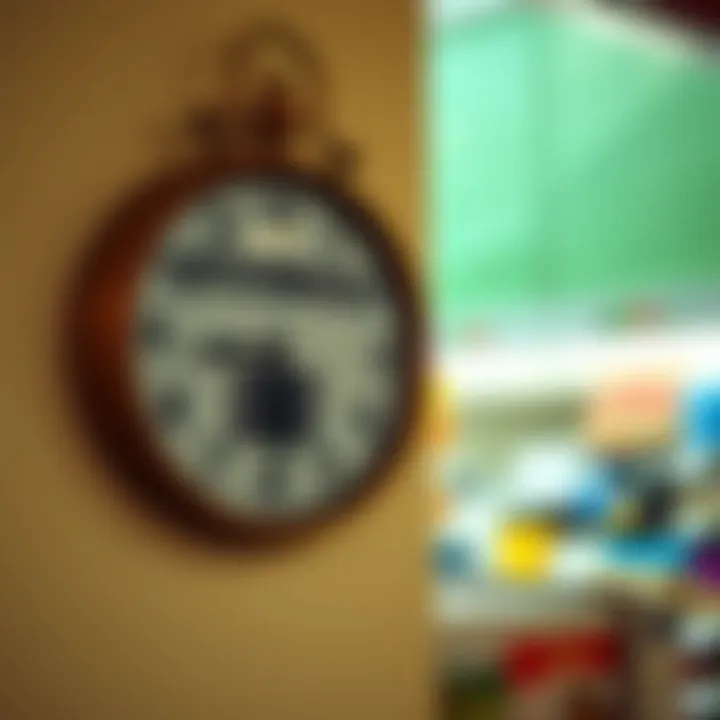 Clock showing general store trading hours on a wall in South Africa