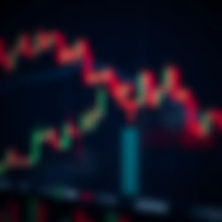 Illustration of a hammer candlestick pattern showing a small body with a long lower wick indicating potential market reversal