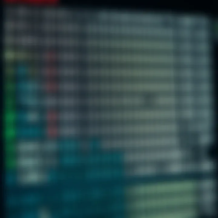 Chart demonstrating conversion between hexadecimal digits and their binary equivalents