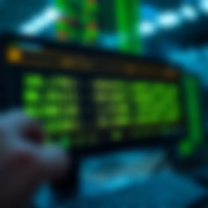 Visual guide illustrating the use of a digital tool converting hexadecimal values into binary code