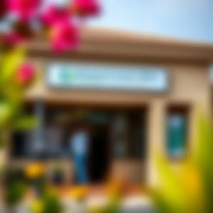 Exterior view of Winklespruit Licence Office showing entrance and signage