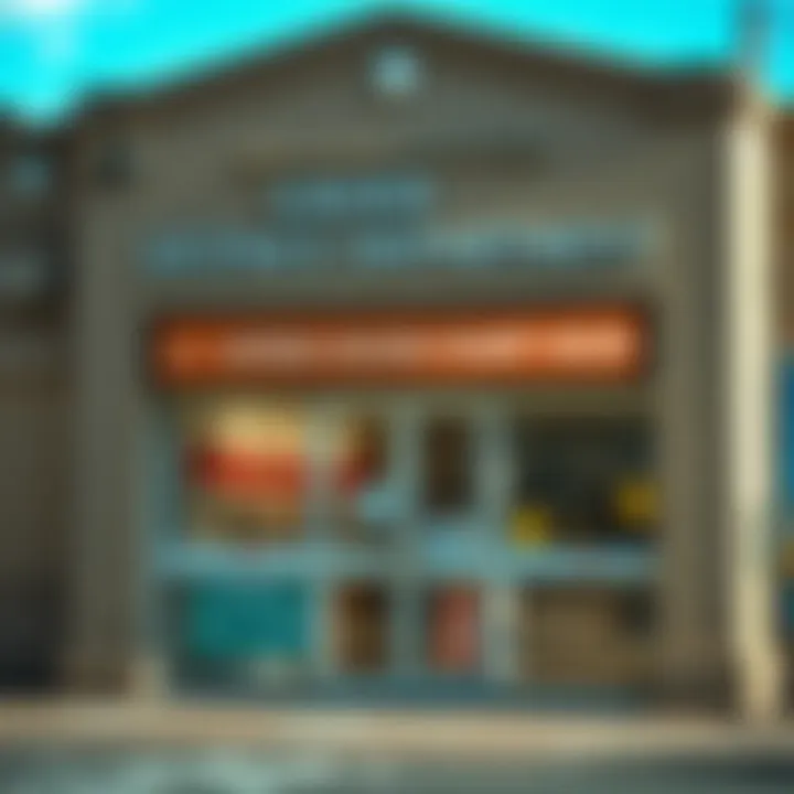 Xavier Junction Licence Department building entrance with signage and operational hours displayed